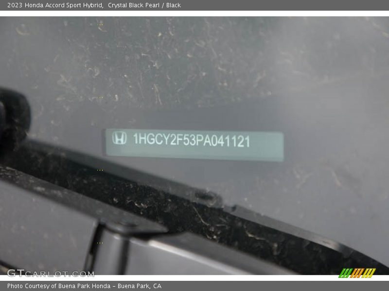 Crystal Black Pearl / Black 2023 Honda Accord Sport Hybrid