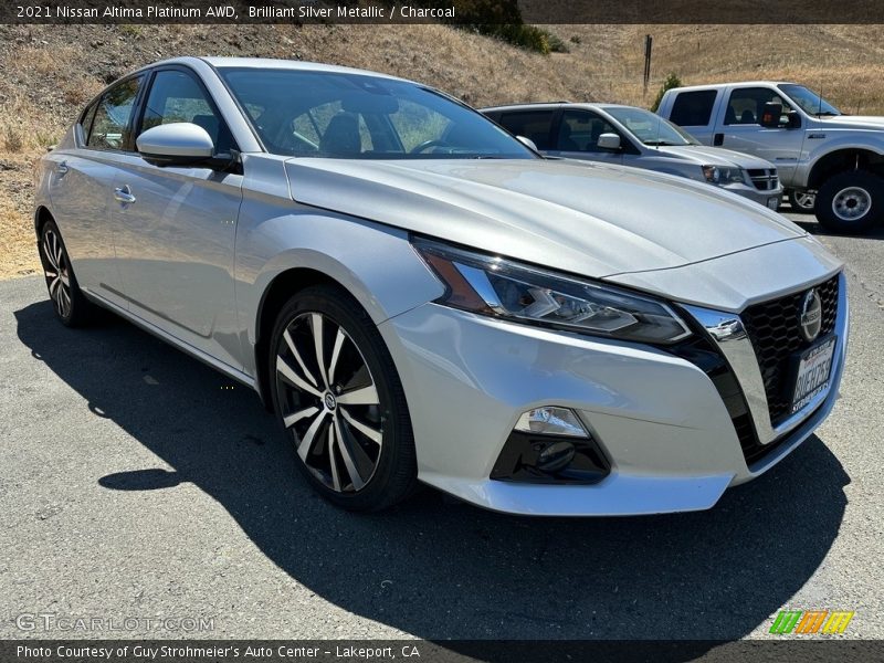 Brilliant Silver Metallic / Charcoal 2021 Nissan Altima Platinum AWD