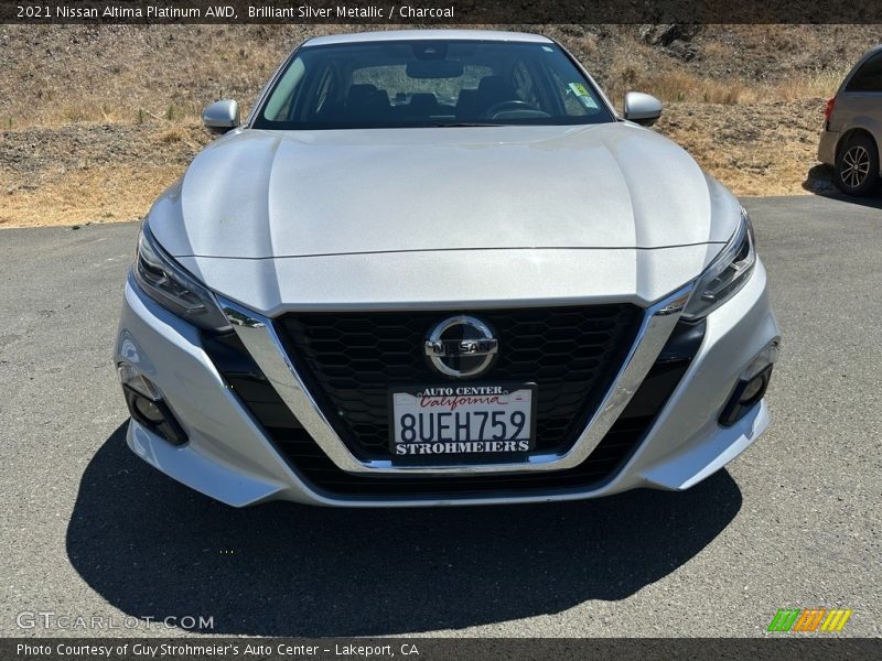 Brilliant Silver Metallic / Charcoal 2021 Nissan Altima Platinum AWD