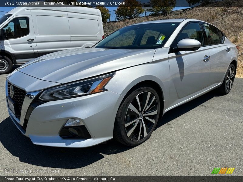 Brilliant Silver Metallic / Charcoal 2021 Nissan Altima Platinum AWD