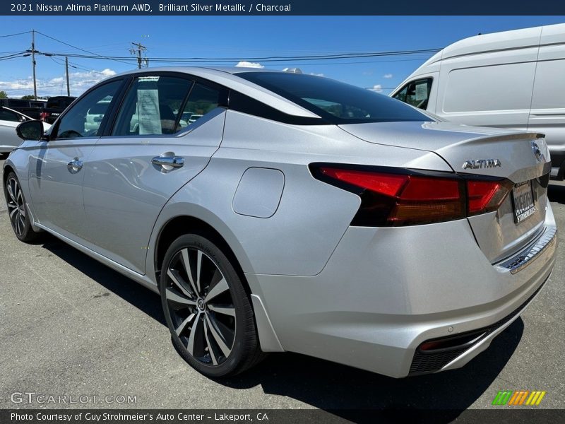 Brilliant Silver Metallic / Charcoal 2021 Nissan Altima Platinum AWD