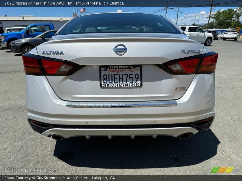 Brilliant Silver Metallic / Charcoal 2021 Nissan Altima Platinum AWD
