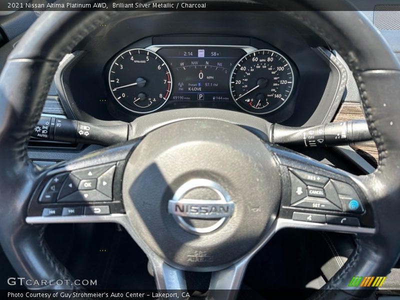 Brilliant Silver Metallic / Charcoal 2021 Nissan Altima Platinum AWD