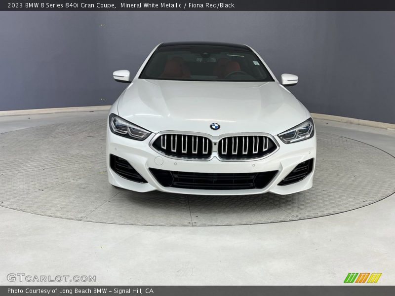 Mineral White Metallic / Fiona Red/Black 2023 BMW 8 Series 840i Gran Coupe