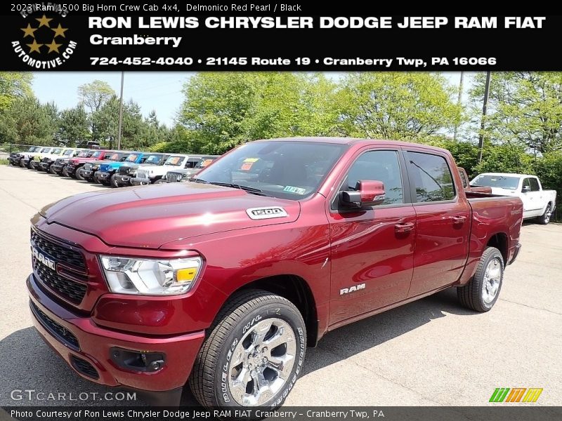 Delmonico Red Pearl / Black 2023 Ram 1500 Big Horn Crew Cab 4x4