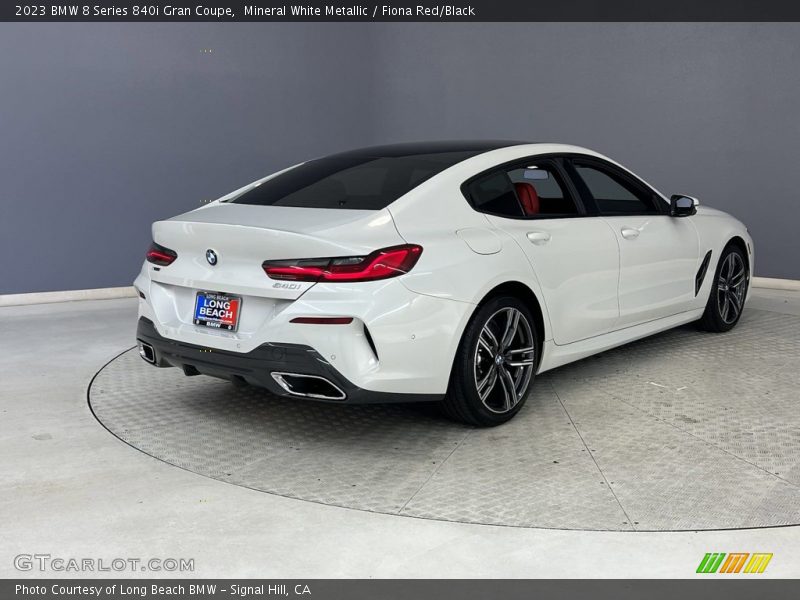 Mineral White Metallic / Fiona Red/Black 2023 BMW 8 Series 840i Gran Coupe