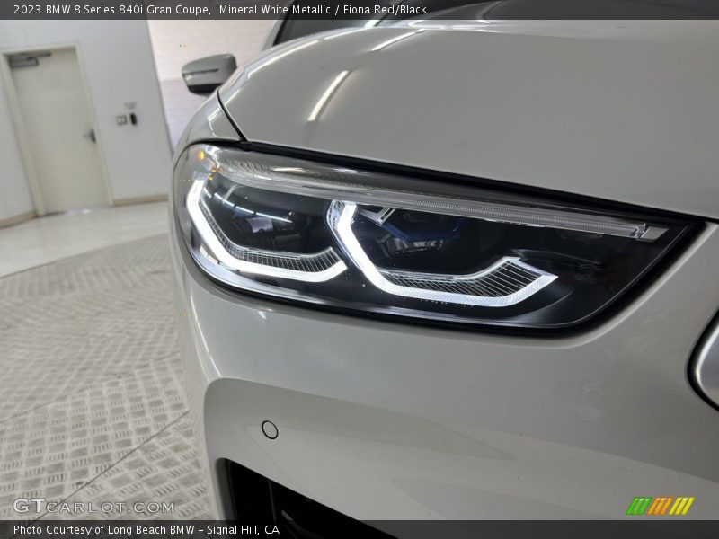 Mineral White Metallic / Fiona Red/Black 2023 BMW 8 Series 840i Gran Coupe