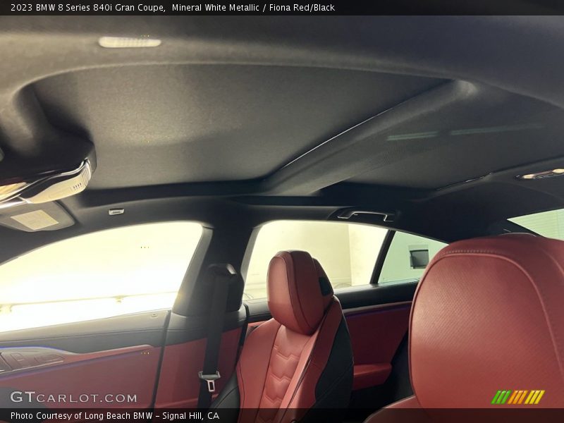 Mineral White Metallic / Fiona Red/Black 2023 BMW 8 Series 840i Gran Coupe