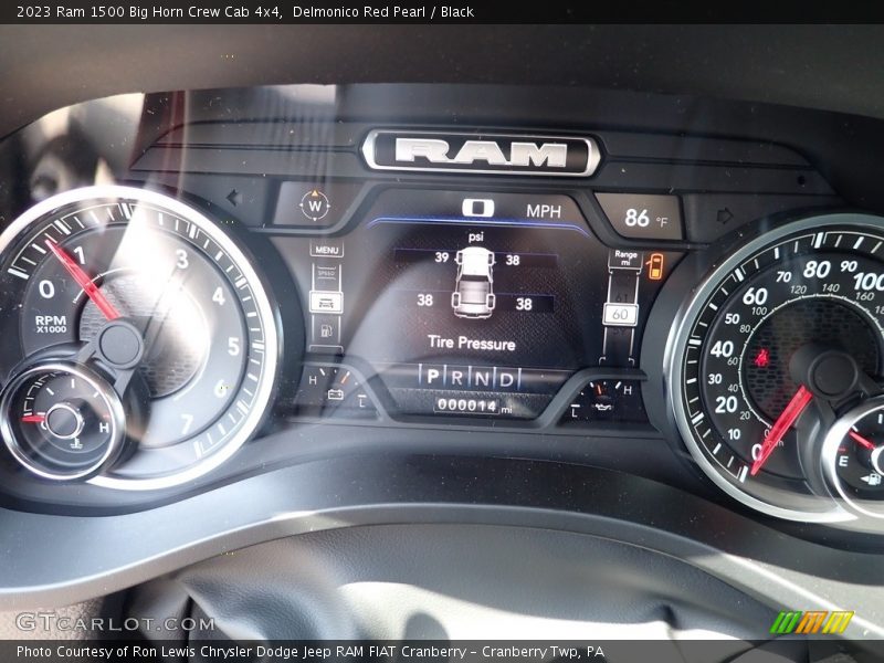 Delmonico Red Pearl / Black 2023 Ram 1500 Big Horn Crew Cab 4x4