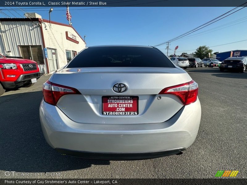 Classic Silver Metallic / Steel Blue 2014 Toyota Corolla L