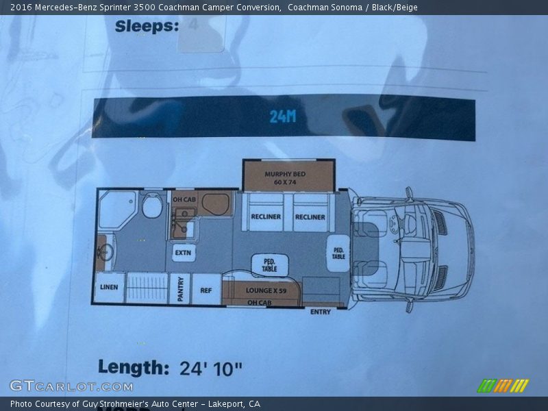 Info Tag of 2016 Sprinter 3500 Coachman Camper Conversion