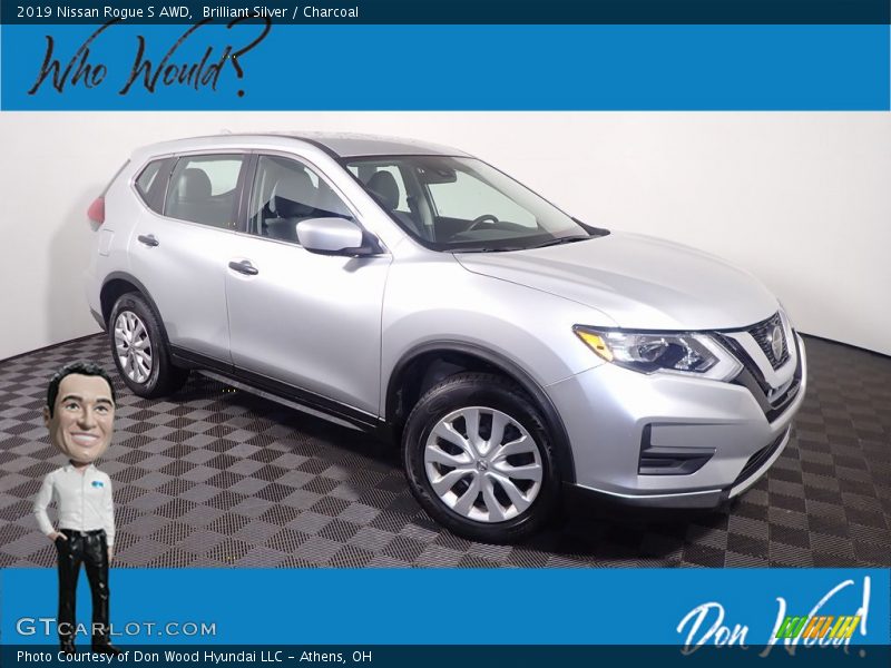 Brilliant Silver / Charcoal 2019 Nissan Rogue S AWD