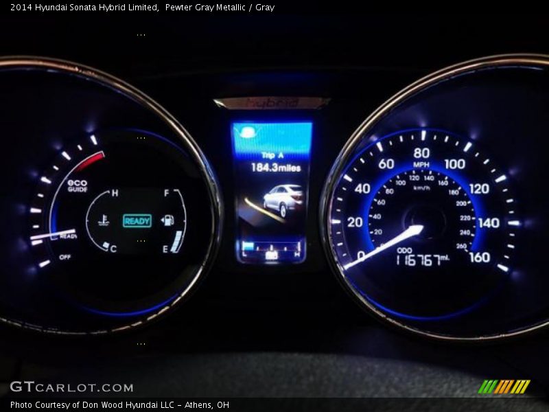 Pewter Gray Metallic / Gray 2014 Hyundai Sonata Hybrid Limited