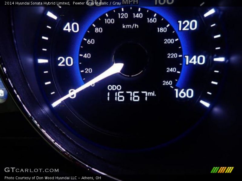 Pewter Gray Metallic / Gray 2014 Hyundai Sonata Hybrid Limited