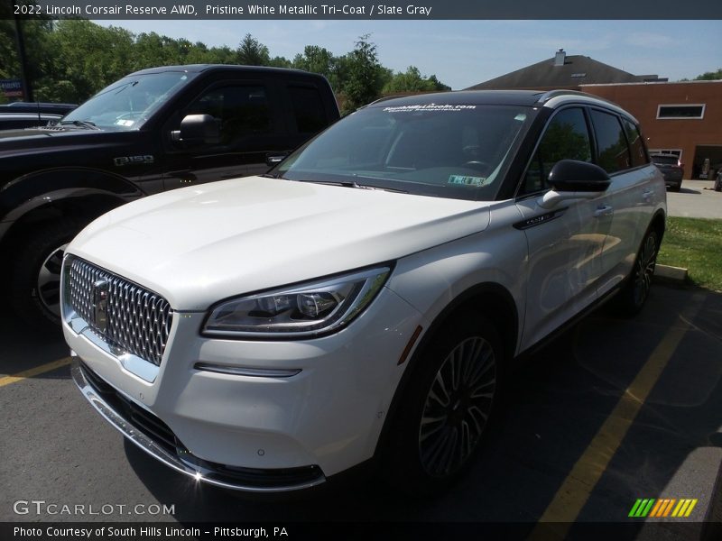 Pristine White Metallic Tri-Coat / Slate Gray 2022 Lincoln Corsair Reserve AWD
