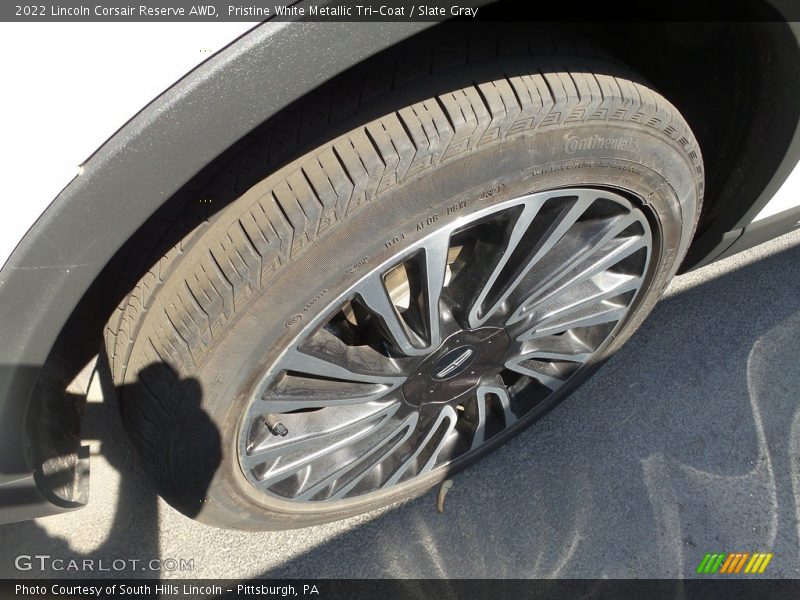 Pristine White Metallic Tri-Coat / Slate Gray 2022 Lincoln Corsair Reserve AWD