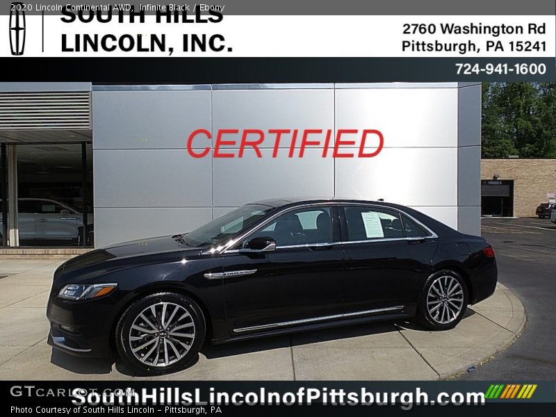 Infinite Black / Ebony 2020 Lincoln Continental AWD