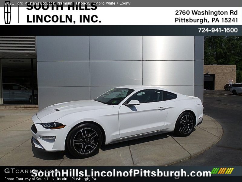 Oxford White / Ebony 2021 Ford Mustang EcoBoost Premium Fastback