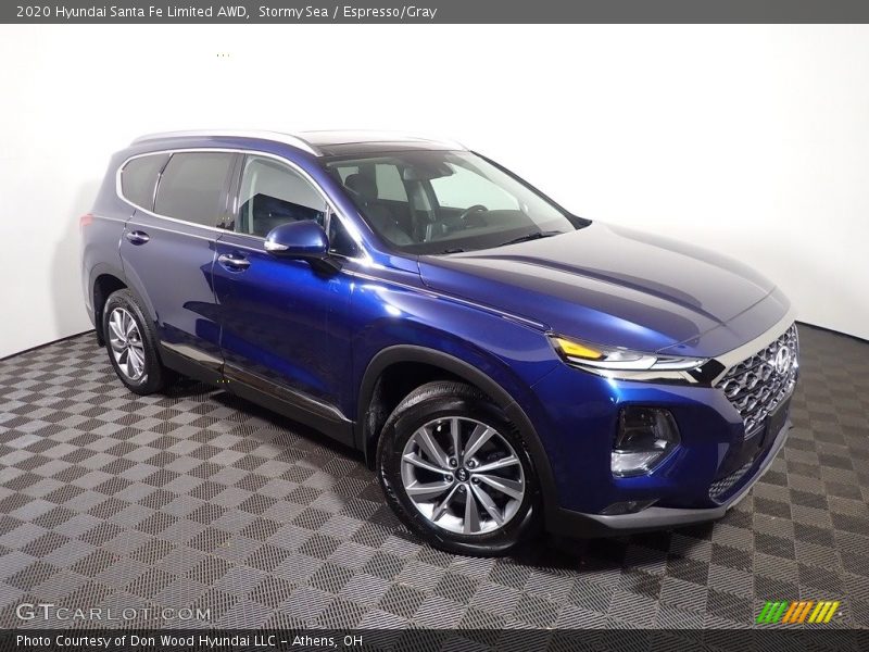 Stormy Sea / Espresso/Gray 2020 Hyundai Santa Fe Limited AWD
