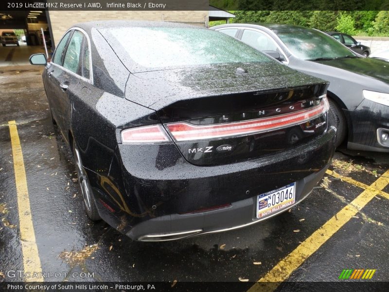 Infinite Black / Ebony 2019 Lincoln MKZ Reserve I AWD