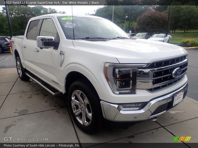 Star White Metallic / Black 2022 Ford F150 Lariat SuperCrew 4x4