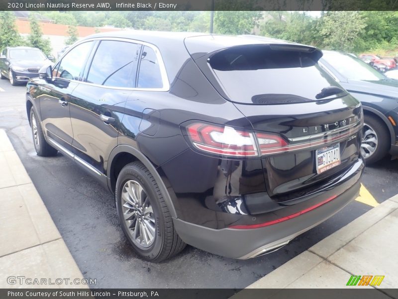 Infinite Black / Ebony 2020 Lincoln Nautilus Reserve AWD