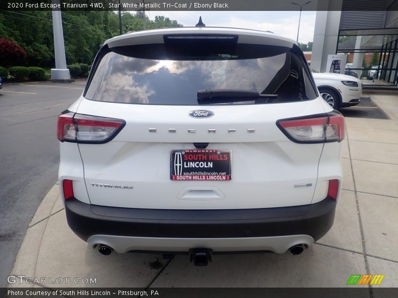 Star White Metallic Tri-Coat / Ebony Black 2020 Ford Escape Titanium 4WD