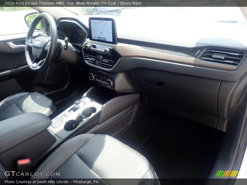 Star White Metallic Tri-Coat / Ebony Black 2020 Ford Escape Titanium 4WD