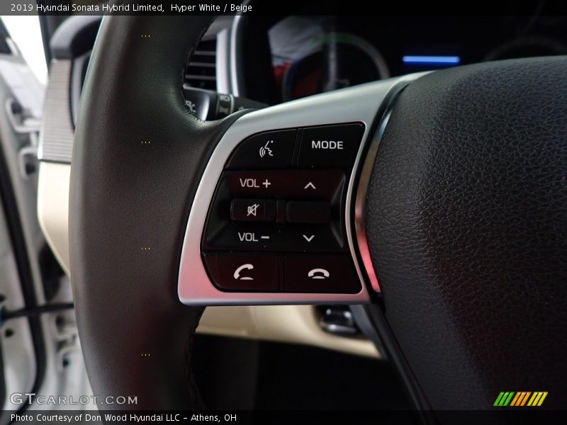 Hyper White / Beige 2019 Hyundai Sonata Hybrid Limited