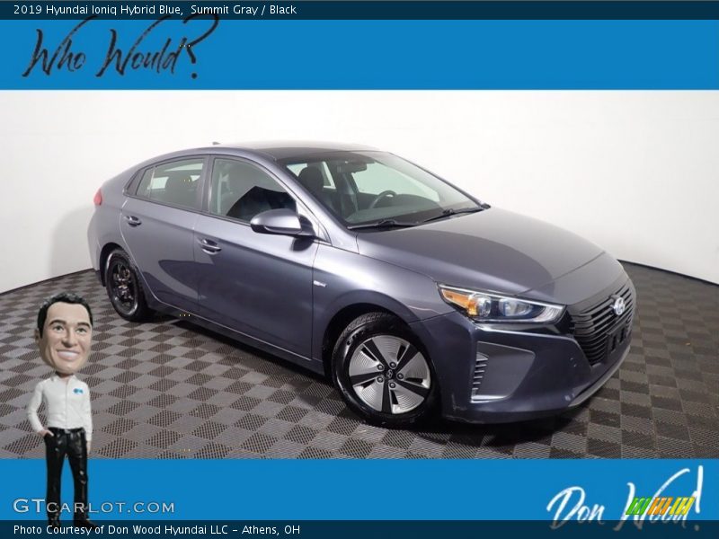 Summit Gray / Black 2019 Hyundai Ioniq Hybrid Blue