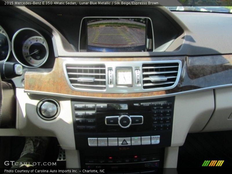 Lunar Blue Metallic / Silk Beige/Espresso Brown 2015 Mercedes-Benz E 350 4Matic Sedan