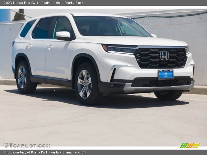 Platinum White Pearl / Black 2023 Honda Pilot EX-L