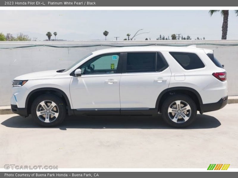 Platinum White Pearl / Black 2023 Honda Pilot EX-L