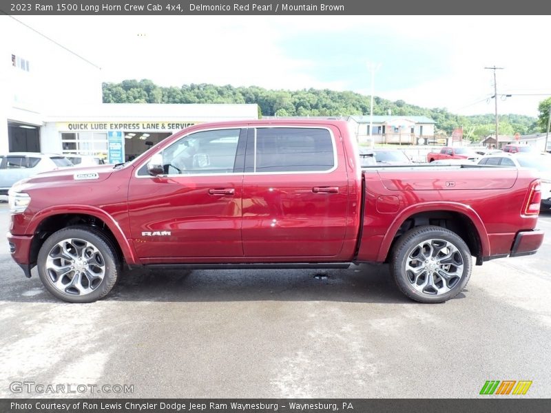 Delmonico Red Pearl / Mountain Brown 2023 Ram 1500 Long Horn Crew Cab 4x4