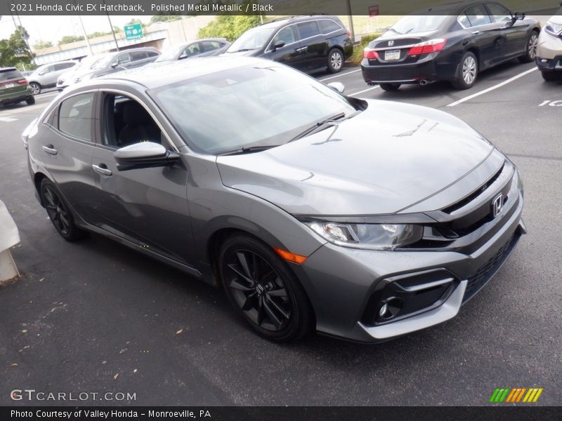 Polished Metal Metallic / Black 2021 Honda Civic EX Hatchback