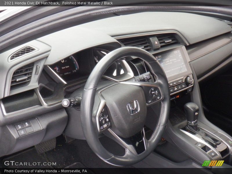 Polished Metal Metallic / Black 2021 Honda Civic EX Hatchback