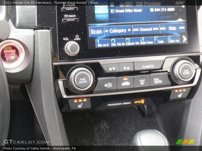 Polished Metal Metallic / Black 2021 Honda Civic EX Hatchback