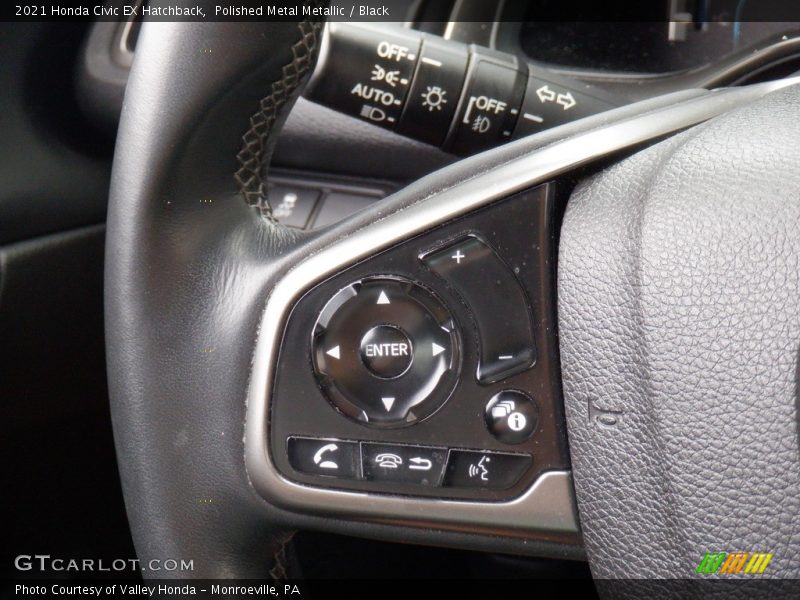 Polished Metal Metallic / Black 2021 Honda Civic EX Hatchback