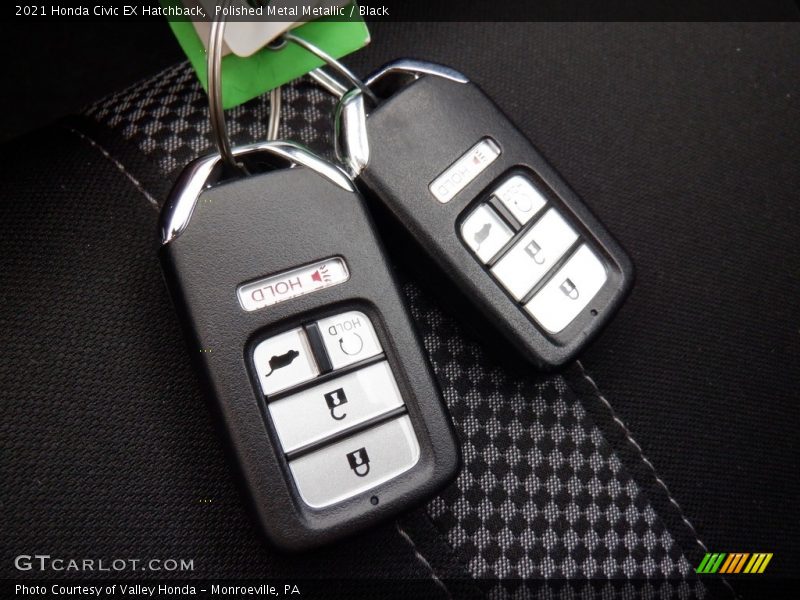 Polished Metal Metallic / Black 2021 Honda Civic EX Hatchback
