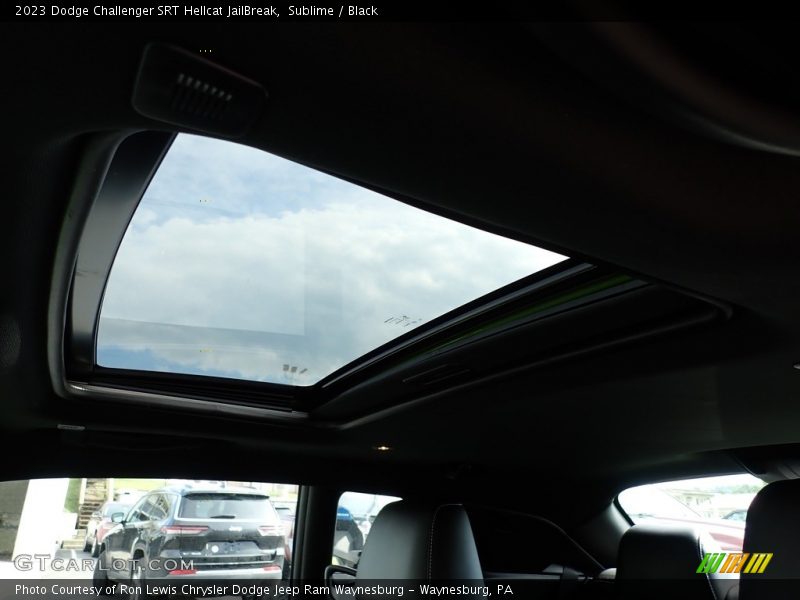 Sunroof of 2023 Challenger SRT Hellcat JailBreak