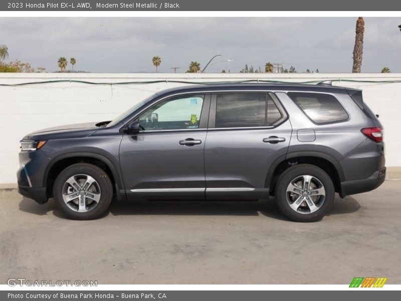 Modern Steel Metallic / Black 2023 Honda Pilot EX-L AWD