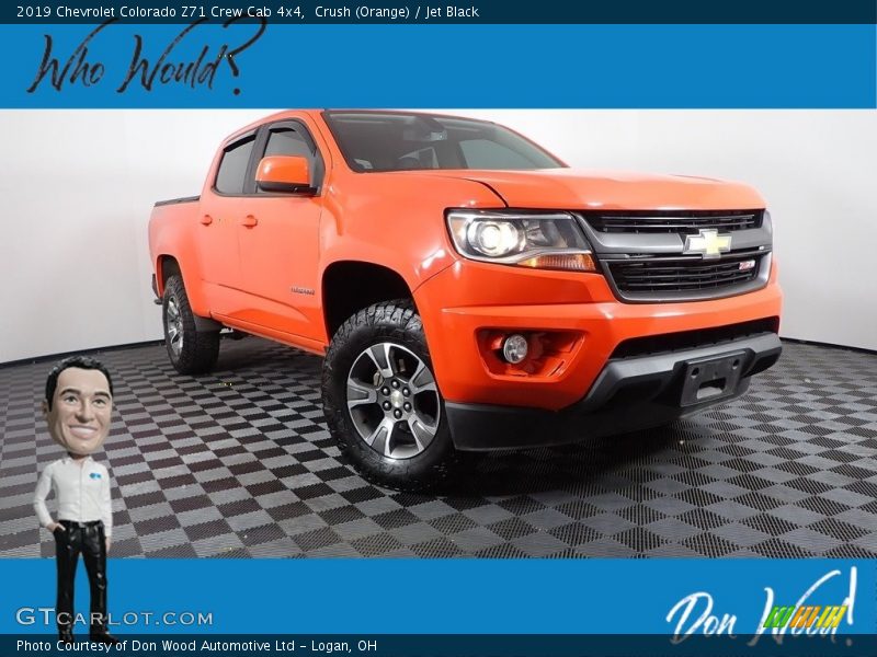 Crush (Orange) / Jet Black 2019 Chevrolet Colorado Z71 Crew Cab 4x4