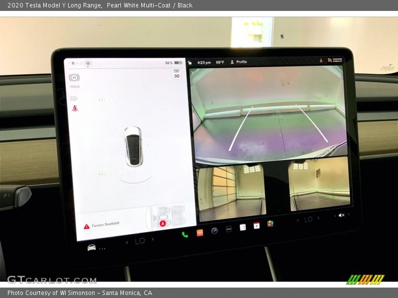 Controls of 2020 Model Y Long Range