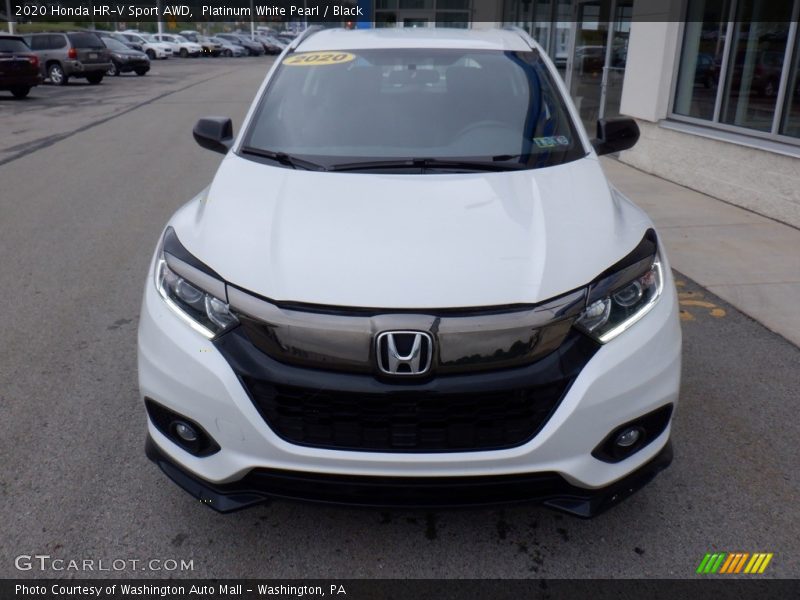 Platinum White Pearl / Black 2020 Honda HR-V Sport AWD