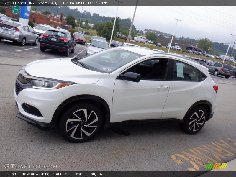 Platinum White Pearl / Black 2020 Honda HR-V Sport AWD