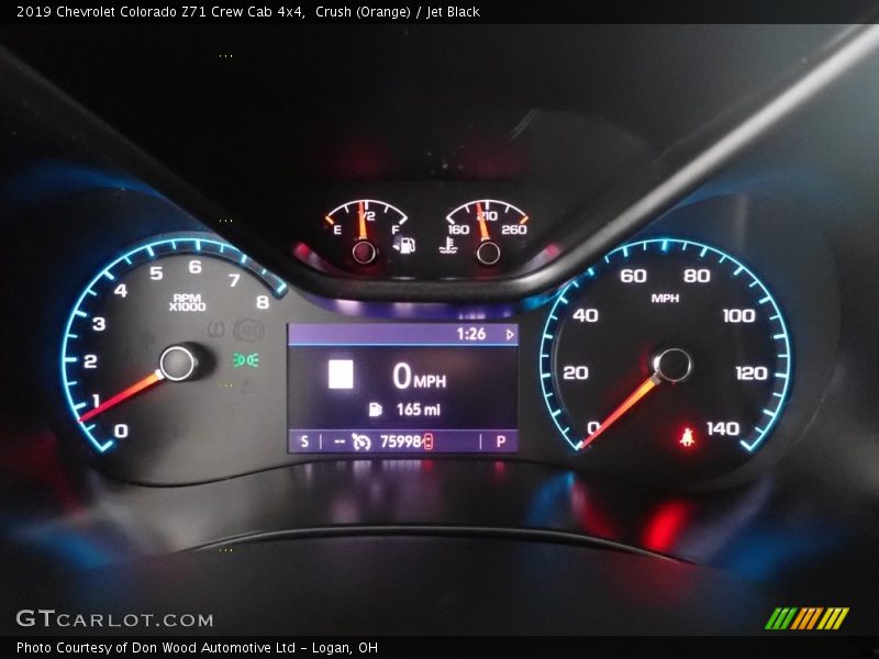 Crush (Orange) / Jet Black 2019 Chevrolet Colorado Z71 Crew Cab 4x4