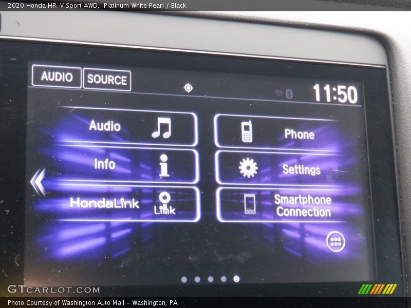 Platinum White Pearl / Black 2020 Honda HR-V Sport AWD