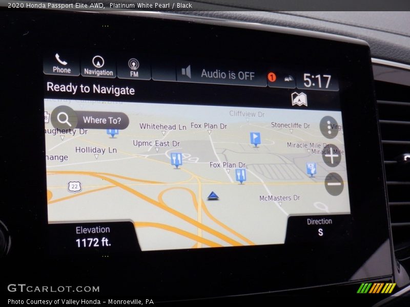 Navigation of 2020 Passport Elite AWD