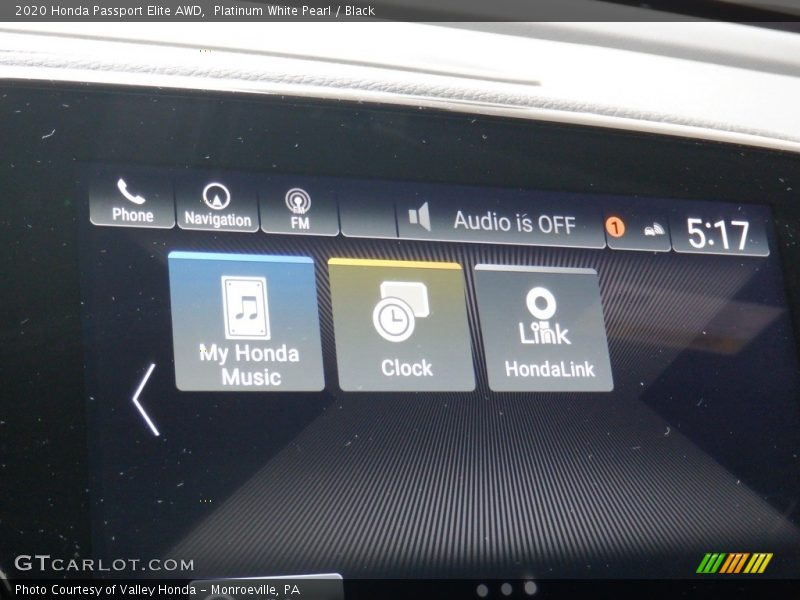 Platinum White Pearl / Black 2020 Honda Passport Elite AWD