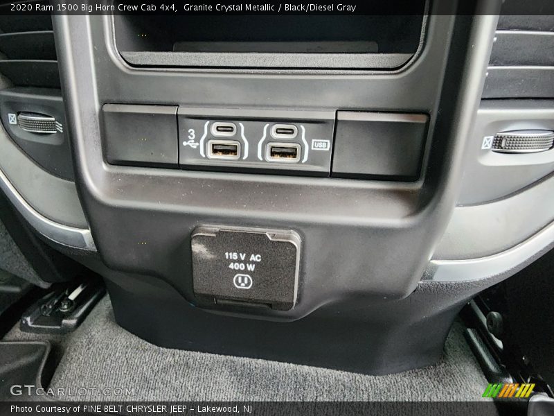 Granite Crystal Metallic / Black/Diesel Gray 2020 Ram 1500 Big Horn Crew Cab 4x4